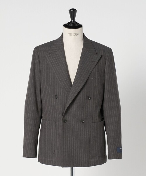 UNITED ARROWS（ユナイテッドアローズ）の「MARZOTTO/アムンゼン ４ボタン ダブル テーラードジャケット R-MODEL（セットアップ・メンズ・モカ・46/50/48）」の7枚目の写真