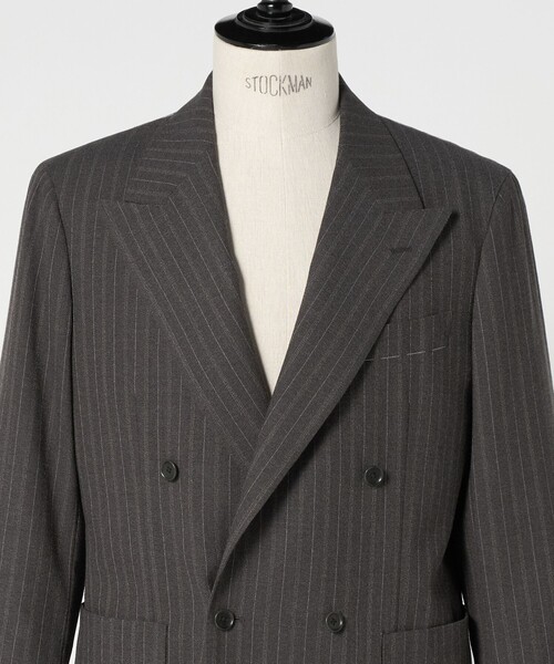 UNITED ARROWS（ユナイテッドアローズ）の「MARZOTTO/アムンゼン ４ボタン ダブル テーラードジャケット R-MODEL（セットアップ・メンズ・モカ・46/50/48）」の9枚目の写真