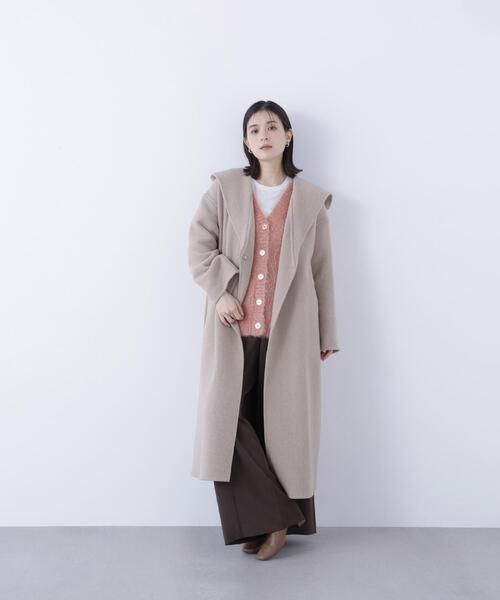NATURAL BEAUTY BASIC(ナチュラルビューティーベーシック)の「◇フーデッドロングコート(その他アウター・レディース・ベージュ/ネイビー/グレー系その他・SMALL/MEDIUM/P/S)」の22枚目の写真