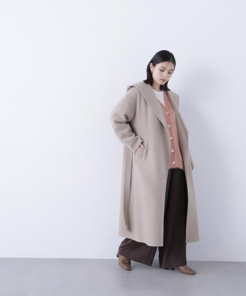 NATURAL BEAUTY BASIC（ナチュラルビューティーベーシック）の「◇フーデッドロングコート（その他アウター・レディース・ベージュ/ネイビー/グレー系その他・SMALL/MEDIUM/P/S）」の5枚目の写真