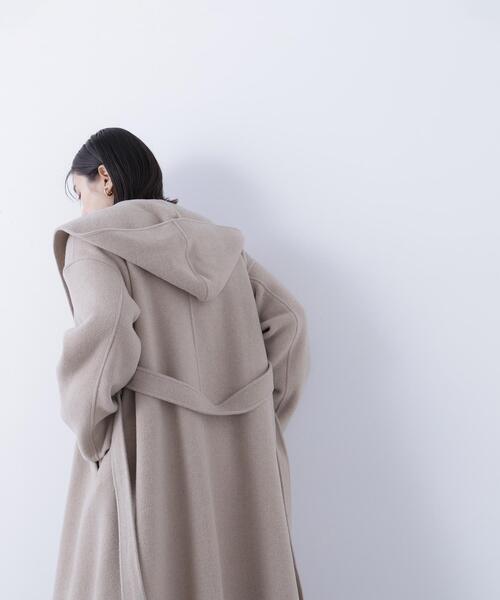 NATURAL BEAUTY BASIC（ナチュラルビューティーベーシック）の「◇フーデッドロングコート（その他アウター・レディース・ベージュ/ネイビー/グレー系その他・SMALL/MEDIUM/P/S）」の6枚目の写真