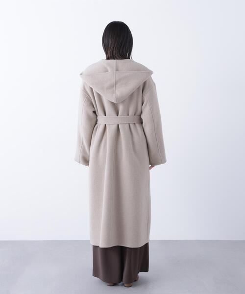 NATURAL BEAUTY BASIC（ナチュラルビューティーベーシック）の「◇フーデッドロングコート（その他アウター・レディース・ベージュ/ネイビー/グレー系その他・SMALL/MEDIUM/P/S）」の9枚目の写真