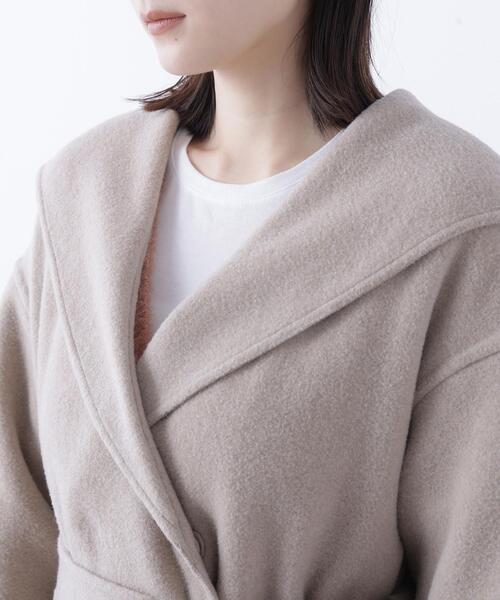 NATURAL BEAUTY BASIC（ナチュラルビューティーベーシック）の「◇フーデッドロングコート（その他アウター・レディース・ベージュ/ネイビー/グレー系その他・SMALL/MEDIUM/P/S）」の10枚目の写真
