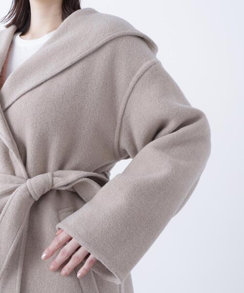 NATURAL BEAUTY BASIC（ナチュラルビューティーベーシック）の「◇フーデッドロングコート（その他アウター・レディース・ベージュ/ネイビー/グレー系その他・SMALL/MEDIUM/P/S）」の14枚目の写真