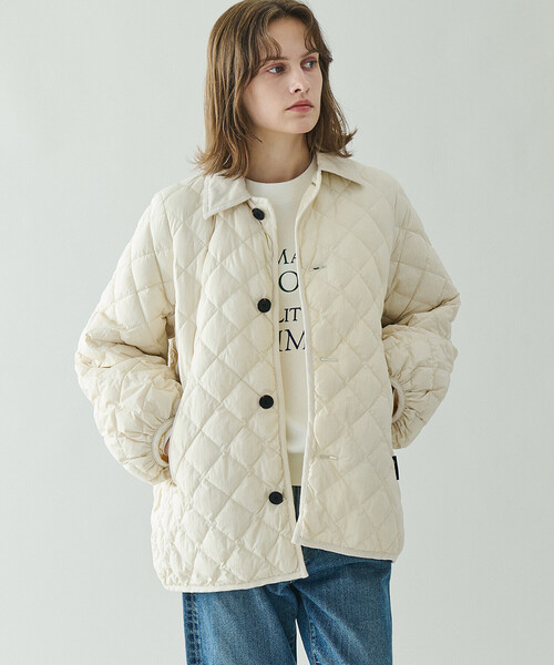 GYMPHLEX(ジムフレックス)の「Gymphlex | キルトダウンパフスリーブミドルコート SOLID WOMEN(その他アウター・レディース・アイボリー・12)」の5枚目の写真