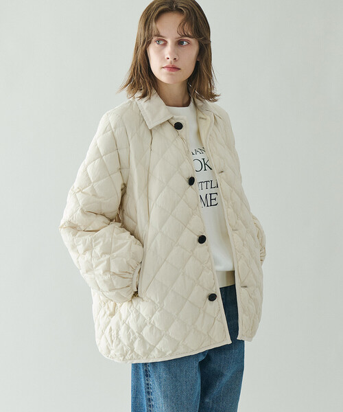 GYMPHLEX(ジムフレックス)の「Gymphlex | キルトダウンパフスリーブミドルコート SOLID WOMEN(その他アウター・レディース・アイボリー・12)」の6枚目の写真