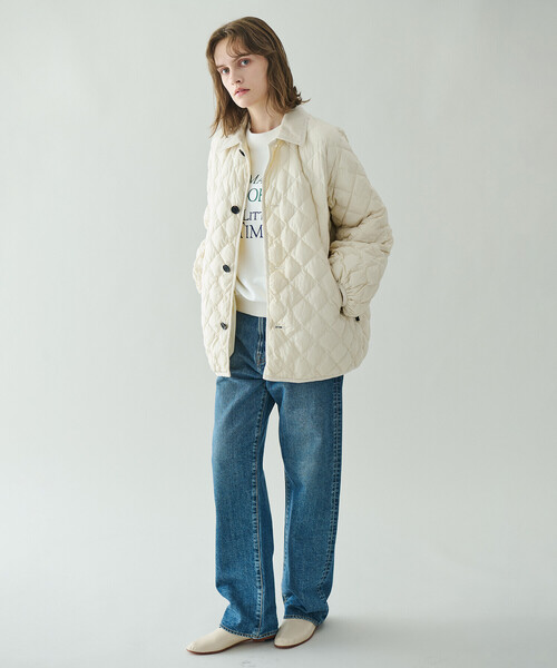 GYMPHLEX(ジムフレックス)の「Gymphlex | キルトダウンパフスリーブミドルコート SOLID WOMEN(その他アウター・レディース・アイボリー・12)」の2枚目の写真