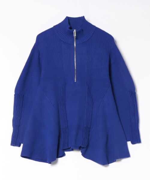 セール】PIN TUCK HALF ZIP TOP / ピンタックハーフジップトップ