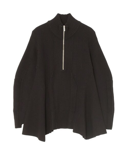 UN3D. トップス PIN TUCK HALF ZIP TOP / ピンタックハーフジップトップ（ニット