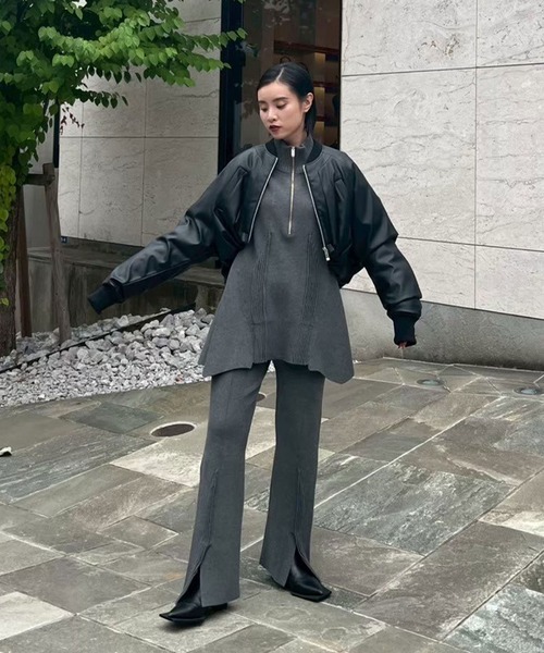 【美品✨】￼￼UN3D. SHOULDER OPEN KNIT OP ブルー UN3D.（アンスリード）の「SHOULDER OPEN SHORT KT / ショルダー