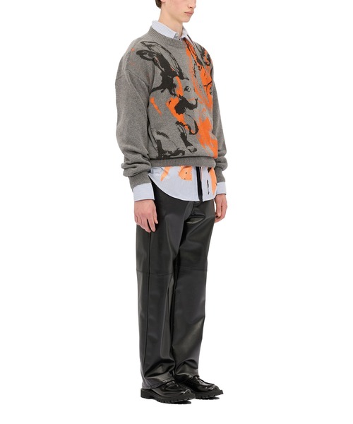 MSGM（エムエスジーエム）の「SKETCHED BUNNIES グラフィックニット（ニット/セーター・メンズ・グレー・M）」の4枚目の写真