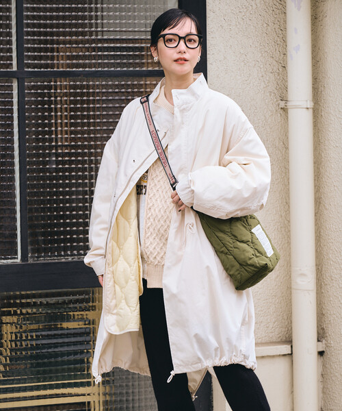 FREAK'S STORE（フリークスストア）の「【セットアイテム】M-65 ロング 3Way ライナーセット/モッズコート/キルティング（モッズコート・レディース・オフホワイト・FREE）」の7枚目の写真