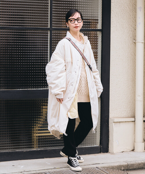 FREAK'S STORE（フリークスストア）の「【セットアイテム】M-65 ロング 3Way ライナーセット/モッズコート/キルティング（モッズコート・レディース・オフホワイト・FREE）」の8枚目の写真