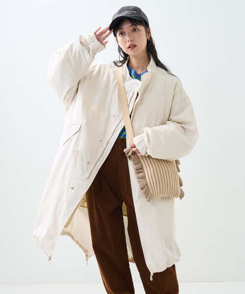 FREAK'S STORE（フリークスストア）の「【セットアイテム】M-65 ロング 3Way ライナーセット/モッズコート/キルティング（モッズコート・レディース・オフホワイト・FREE）」の14枚目の写真