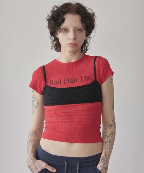 SCULPTOR（スカルプター）の「Eyelet Knit Bustier（その他トップス・レディース・アイボリー/ブラック/レッド/グレー・LARGE/MEDIUM/X-SMALL/SMALL）」の2枚目の写真