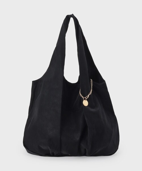 OPAQUE.CLIP（オペークドットクリップ）の「【A4サイズ対応】ヌバック調合皮ビッグトート（トートバッグ・レディース・ナチュラル/ブラウン系その他/ブラック・00）」の10枚目の写真