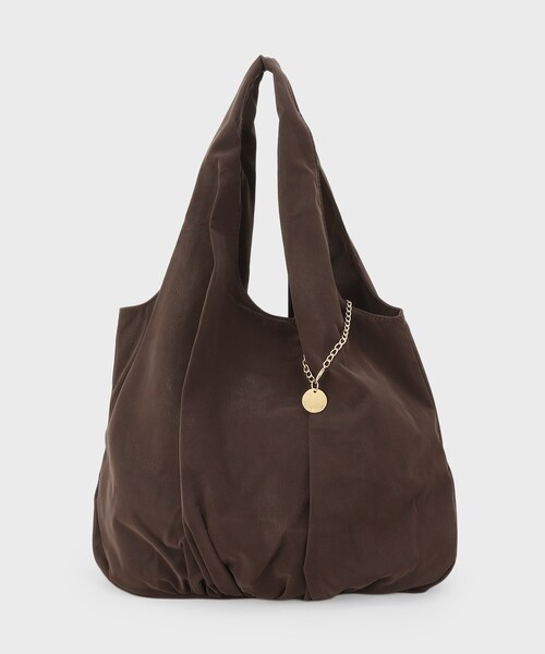 OPAQUE.CLIP（オペークドットクリップ）の「【A4サイズ対応】ヌバック調合皮ビッグトート（トートバッグ・レディース・ナチュラル/ブラウン系その他/ブラック・00）」の11枚目の写真