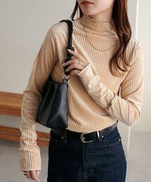 【WEB限定】ベロアストライププルオーバー