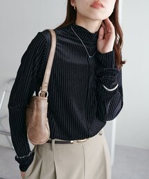【WEB限定】ベロアストライププルオーバー