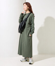 限定展開 USAコットン ビッグ シルエット ロングスリーブ ワンピース