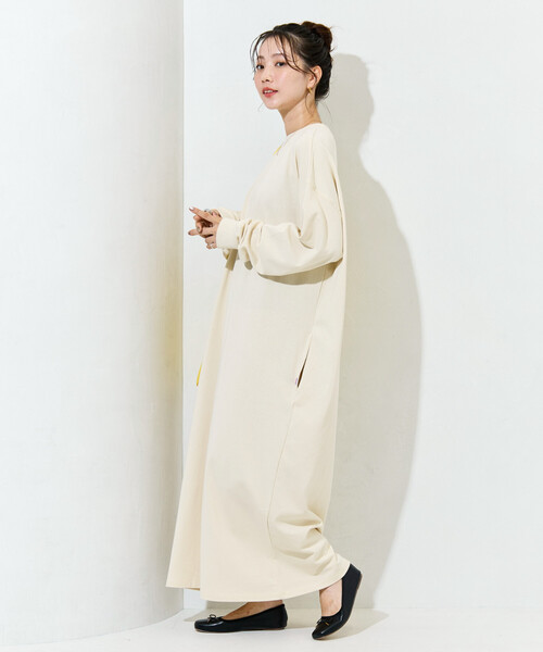 限定展開 USAコットン ビッグ シルエット ロングスリーブ ワンピース