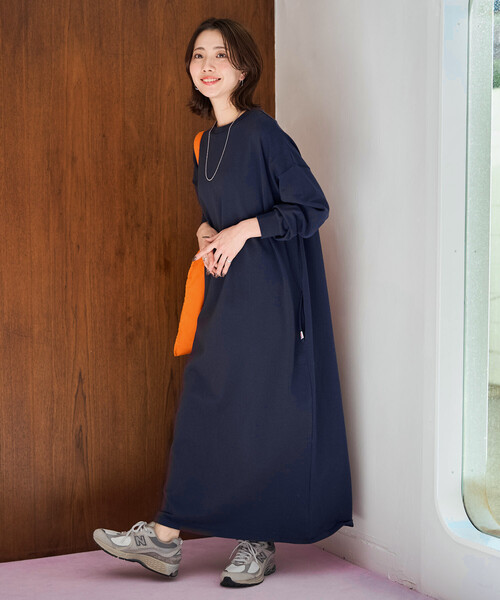 FREAK'S STORE(フリークスストア)の「限定展開 USAコットン ビッグ シルエット ロングスリーブ ワンピース(ワンピース・レディース・ワインレッド/ブラウン/その他13/ブラック/ナチュラル/マスタード/ネイビー/ブルー/オリーブ・SMALL/MEDIUM)」の22枚目の写真
