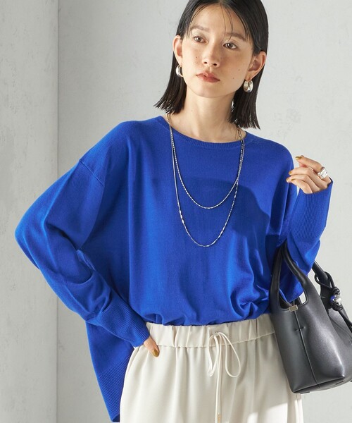 手洗い可能〉14G ウォッシャブル クルーネック ニット プルオーバー