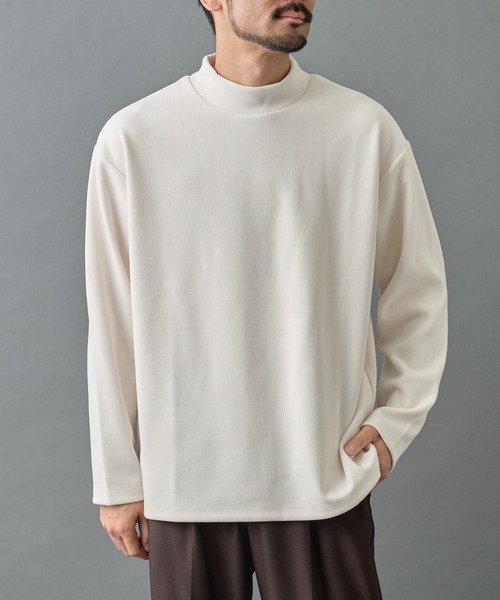 COLONY 2139（コロニートゥーワンスリーナイン）の「カットモールハイネックプルオーバー（Tシャツ/カットソー・メンズ・ホワイト/ブラック/グレイッシュベージュ・LARGE/MEDIUM）」の4枚目の写真