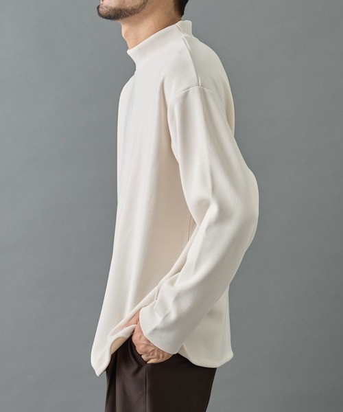 COLONY 2139（コロニートゥーワンスリーナイン）の「カットモールハイネックプルオーバー（Tシャツ/カットソー・メンズ・ホワイト/ブラック/グレイッシュベージュ・LARGE/MEDIUM）」の5枚目の写真