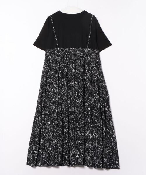 GOLDJAPAN(ゴールドジャパン)の「Tシャツドッキング小花柄ロングワンピース【大きいサイズ対応】(Tシャツ/カットソー・レディース・ブラック・LL/3L/5L/6L/4L)」の20枚目の写真