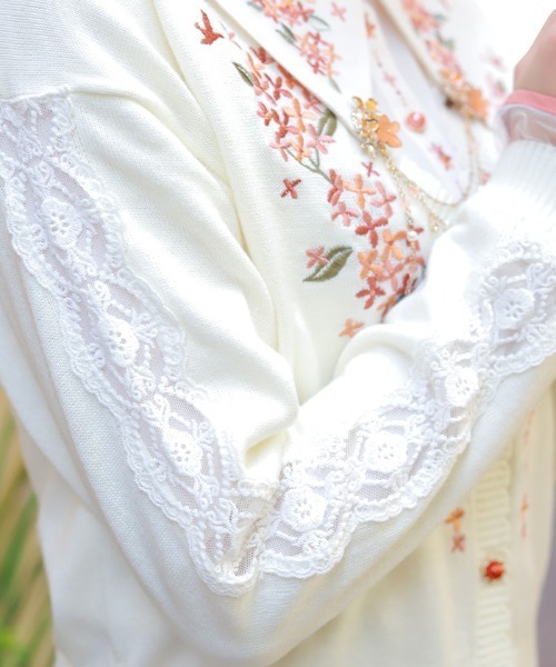 axes femme クリーム色 レースカーディガン　レア axes femme クリーム色 レースカーディガン レア - メルカリ