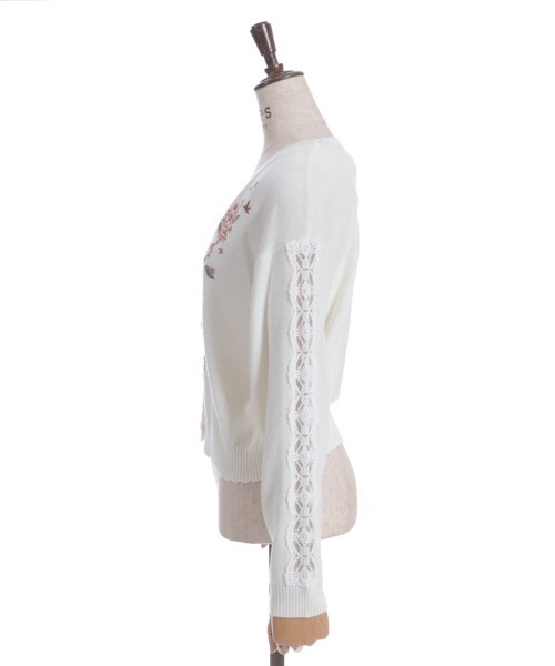 axes femme(アクシーズファム)の「金木犀刺繍ニットカーディガン(カーディガン/ボレロ・レディース・キナリ/ネイビー・FREE)」の10枚目の写真