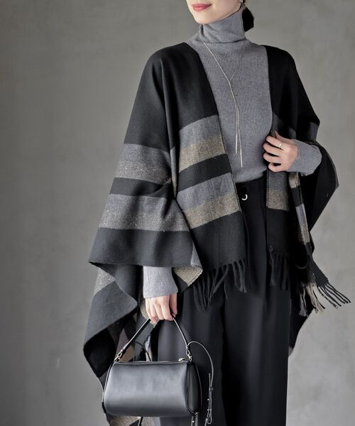 チェック大判ストールポンチョ（ストール/ショール）｜rps（アール