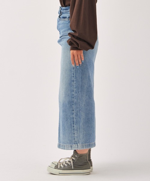 Calvin Klein(カルバン・クライン)の「Calvin Klein/カルバンクライン DENIM MAXI SKIRT SHORELINE CKパッチ デニムマキシスカート(デニムスカート・レディース・インディゴブルー・23/24/26)」の11枚目の写真