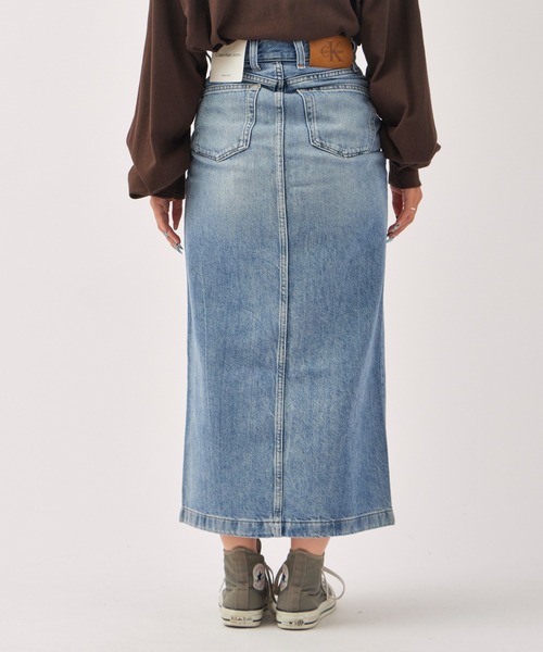 セール】Calvin Klein/カルバンクライン DENIM MAXI SKIRT SHORELINE