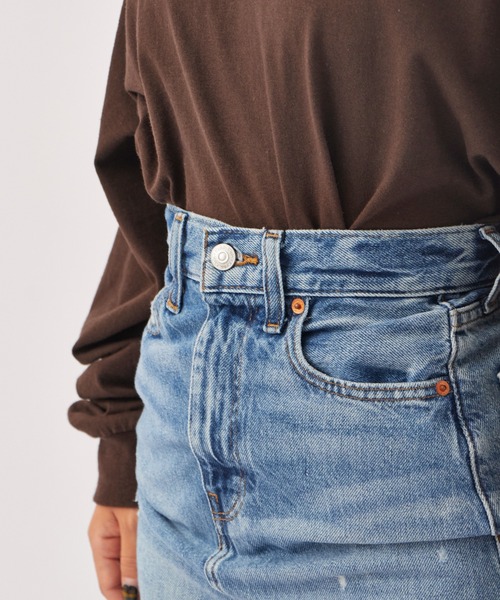 Calvin Klein(カルバン・クライン)の「Calvin Klein/カルバンクライン DENIM MAXI SKIRT SHORELINE CKパッチ デニムマキシスカート(デニムスカート・レディース・インディゴブルー・23/24/26)」の14枚目の写真