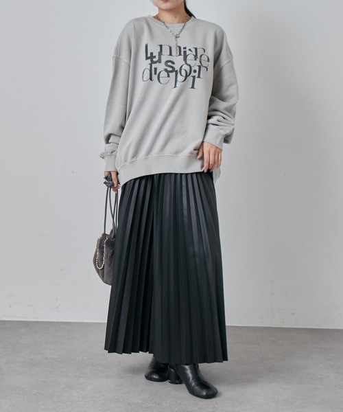 Lui's（ルイス）の「ピグメント加工ロゴスウェット（スウェット・レディース・チャコールグレー/ライトグレー/ネイビー・FREE）」の7枚目の写真