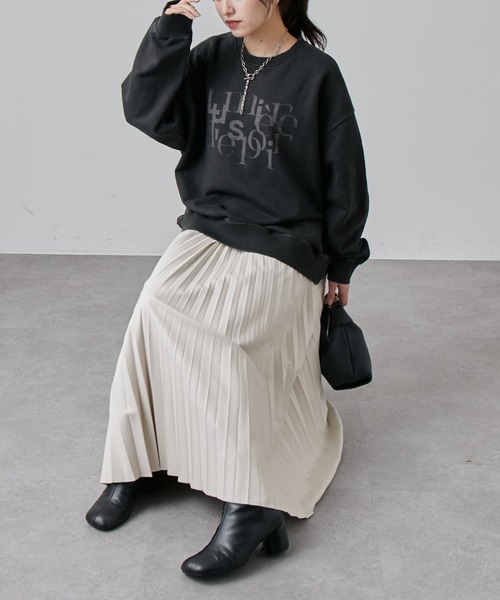 Lui's（ルイス）の「ピグメント加工ロゴスウェット（スウェット・レディース・チャコールグレー/ライトグレー/ネイビー・FREE）」の14枚目の写真