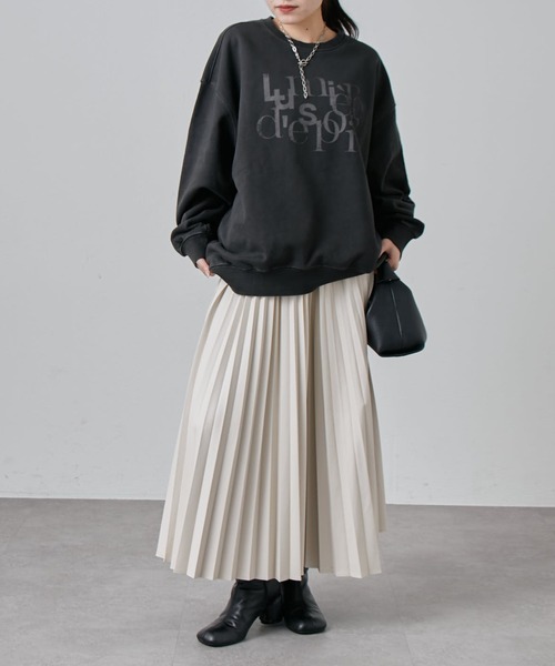 Lui's（ルイス）の「ピグメント加工ロゴスウェット（スウェット・レディース・チャコールグレー/ライトグレー/ネイビー・FREE）」の15枚目の写真