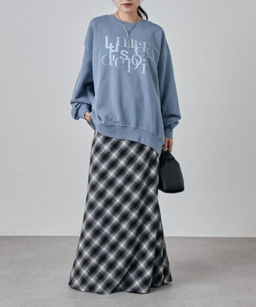 Lui's（ルイス）の「ピグメント加工ロゴスウェット（スウェット・レディース・チャコールグレー/ライトグレー/ネイビー・FREE）」の21枚目の写真