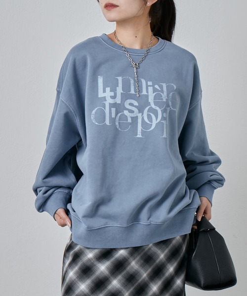 Lui's（ルイス）の「ピグメント加工ロゴスウェット（スウェット・レディース・チャコールグレー/ライトグレー/ネイビー・FREE）」の18枚目の写真