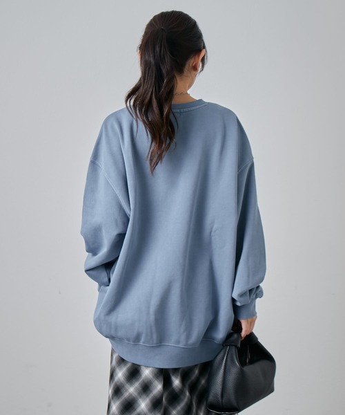 Lui's（ルイス）の「ピグメント加工ロゴスウェット（スウェット・レディース・チャコールグレー/ライトグレー/ネイビー・FREE）」の20枚目の写真