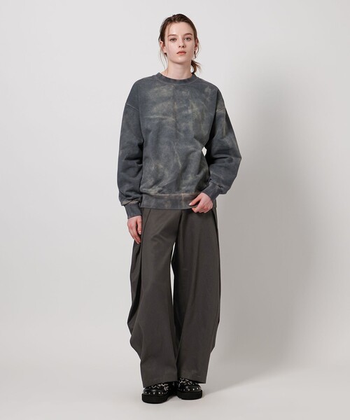 ASTRAET（アストラット）の「＜ASTRAET＞コットン ギャバ 2タック テーパードパンツ（その他パンツ・レディース・ダークグレー/ベージュ・0/00/1）」の4枚目の写真