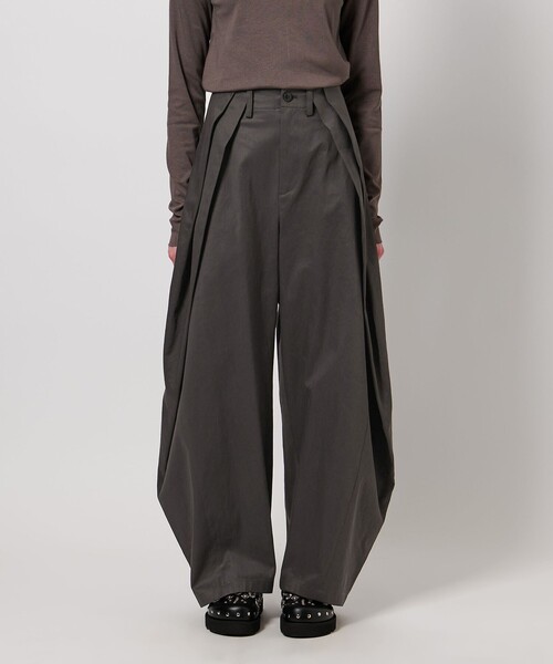 ASTRAET（アストラット）の「＜ASTRAET＞コットン ギャバ 2タック テーパードパンツ（その他パンツ・レディース・ダークグレー/ベージュ・0/00/1）」の11枚目の写真