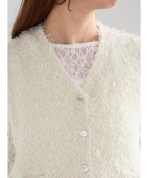 Te chichi(テチチ)の「金釦ポケットシャギーニットベスト(ベスト・レディース・オフホワイト/ブルー/ブラック・F)」の19枚目の写真