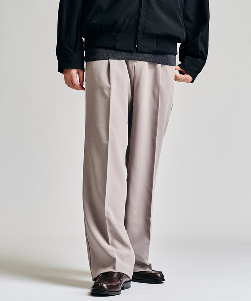 Double Cloth / ダブルクロス ワンタック イージーパンツ（スラックス
