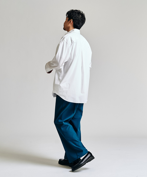 417 EDIFICE（フォーワンセブンエディフィス）の「Double Cloth  / ダブルクロス ワンタック イージーパンツ（スラックス・メンズ・ブラック/チャコールグレー/ベージュ/ブルー・SMALL/MEDIUM/LARGE）」の10枚目の写真