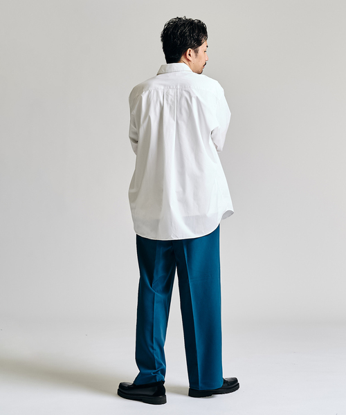 417 EDIFICE（フォーワンセブンエディフィス）の「Double Cloth  / ダブルクロス ワンタック イージーパンツ（スラックス・メンズ・ブラック/チャコールグレー/ベージュ/ブルー・SMALL/MEDIUM/LARGE）」の11枚目の写真