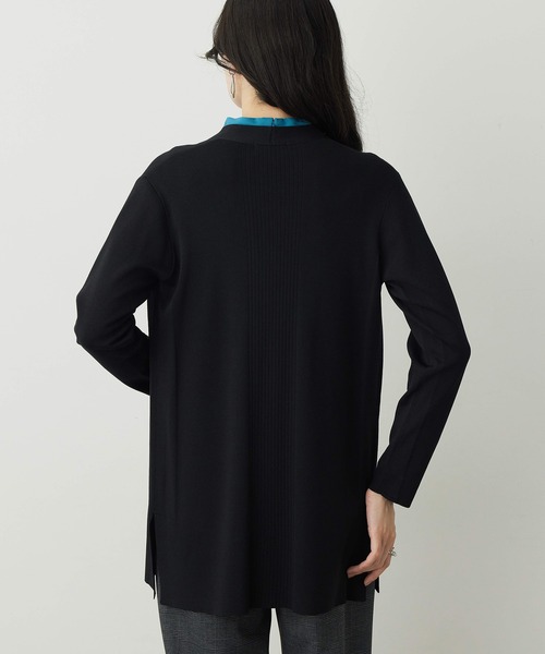A/C DESIGN BY ALPHA CUBIC（エーシーデザインバイアルファキュービック）の「【きちんと感を演出】ロングニットカーディガン【洗える・毛玉ができにくい・大きいサイズあり】（カーディガン/ボレロ・レディース・モカ/ブルー/ブラック・LL/L/M/3L）」の15枚目の写真