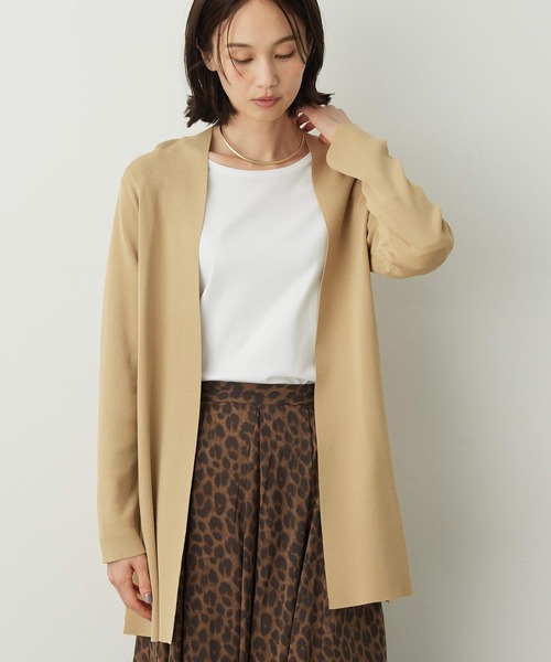 A/C DESIGN BY ALPHA CUBIC（エーシーデザインバイアルファキュービック）の「【きちんと感を演出】ロングニットカーディガン【洗える・毛玉ができにくい・大きいサイズあり】（カーディガン/ボレロ・レディース・モカ/ブルー/ブラック・LL/L/M/3L）」の17枚目の写真